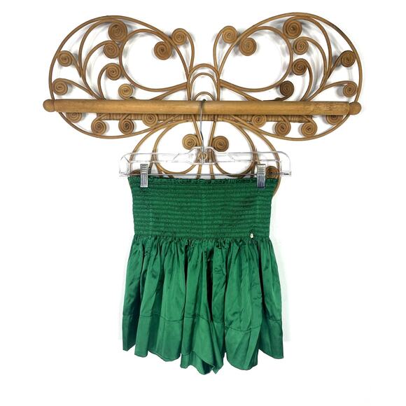Natural Life Daisy Skort satin emerald green S - Picture 2 of 5